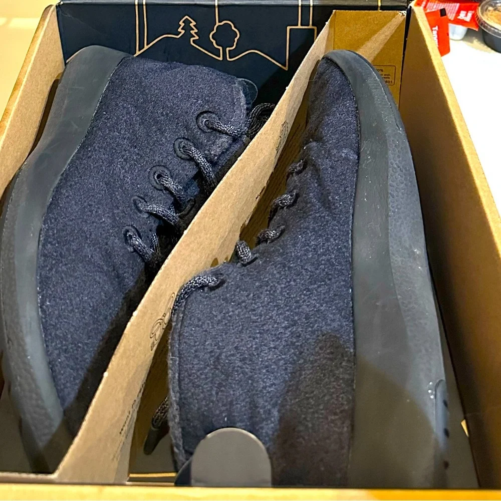 ALLBIRDS RUNNER UP MIZZLE 2 M10 NATURAL BLACK WOOL WITH BOX A10107M100 CASUAL